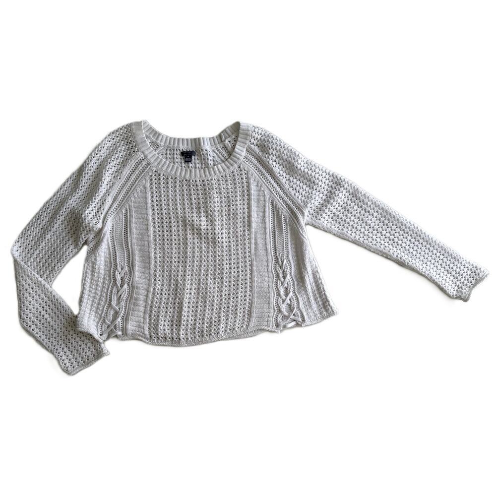 Aerie Oversized white Knit Top – Size M Cozy Slouchy Fit - Picture 3 of 9